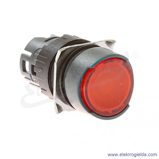 Napęd przycisku ZB6AW4 czerwony okrągły, podświetlany, samopowrotny, fi 16mm, IP65
