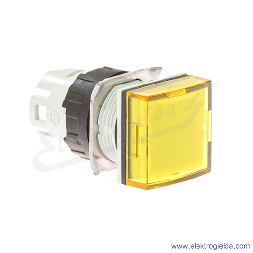 Główka lampki ZB6CV5 żółta kwadratowa, fi 16mm, IP65