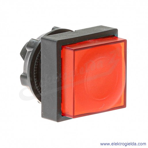 Napęd przycisku ZB5CW143 czerwony kwadratowy, podświetlany wystający, fi 22mm, IP66