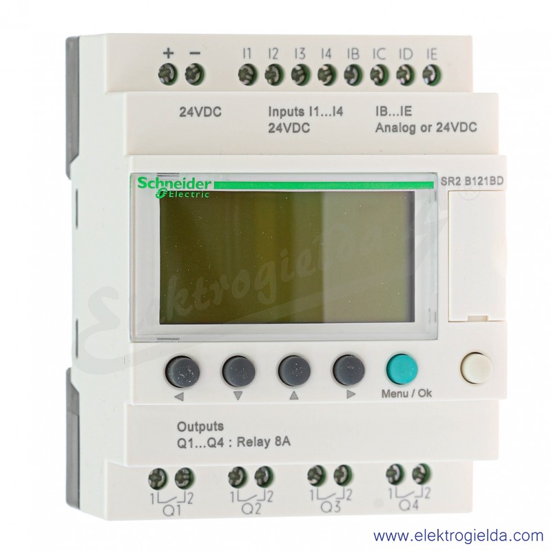 Przekaźnik programowalny SR2B121BD ZELIO LOGIC 8 wejść cyfrowych, 4 ...