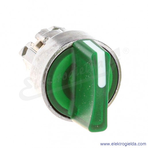 Napęd przełącznika ZB4BK1433 0 1 zielony podświetlany, metalowy, napęd piórkowy krótki, do podświetlenia LED, powrót do "0"