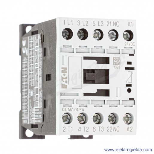 Stycznik DILM7-01-EA(24VDC) 3P+1NC 3kW 7A Us 24VDC