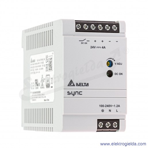 Zasilacz DRS-24V100W1NR, 24VDC/4.20A, 100W, zasilanie 85..264VAC lub 120..375VDC