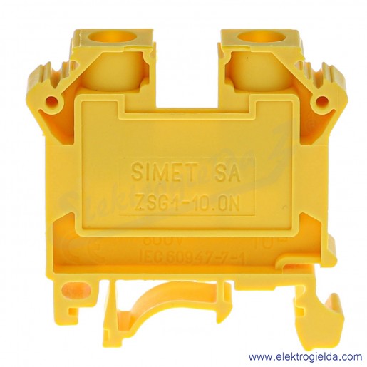 Złączka szynowa 11521314 ZSG1-10,0N żółta 10mm2, szyna TS32 i TS35