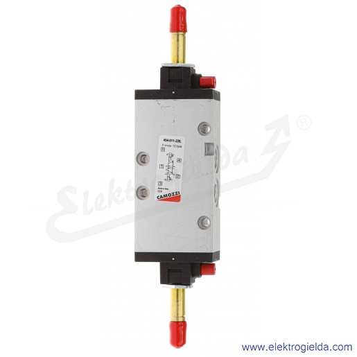 454-011-22IL, 5/2 bistabilny, G1/4, 2-10 Bar, 1250 l/min, wysterowanie dźwignią, bez cewek