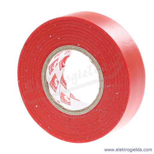Taśma izolacyjna 103245 czerwona, szerokość 19mm, długość 25m