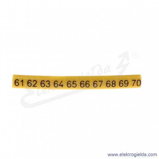 Oznacznik opisowy E04ZP-01020101700 OZ-0 "61-70", żółty, 100szt