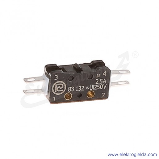 Łącznik krańcowy miniaturowy 83-132s z trzpieniem 1Z+1R srebrzony