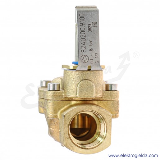 Zaw&oacute;r membranowy elektromagnetyczny 8240200910000000, 2/2, G1/2, NC, 0.1-16 Bar, 63.3 l/min, przeznaczony do gaz&oacute;w i cieczy neut