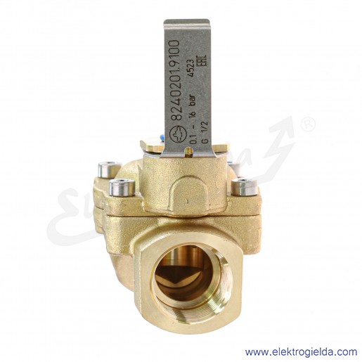 Zaw&oacute;r membranowy elektromagnetyczny 8240201910000000, 2/2, G1/2, NO, 0.1-16 Bar, 63.3 l/min, przeznaczony do gaz&oacute;w i cieczy neut