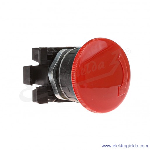 Napęd przycisku pneumatycznego 200-972, bistabilny, grzybkowy, czerwony, odryglowywany przez obrót, otwór Fi 22, główka Fi 40, C