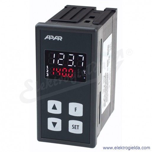 Cyfrowy regulator temperatury AR642.B/P/P/S/WA 24..240VAC/DC 2 wyjścia przekaźnikowe, 1 wyjście SSR wyjście analogowe 0/4..20mA
