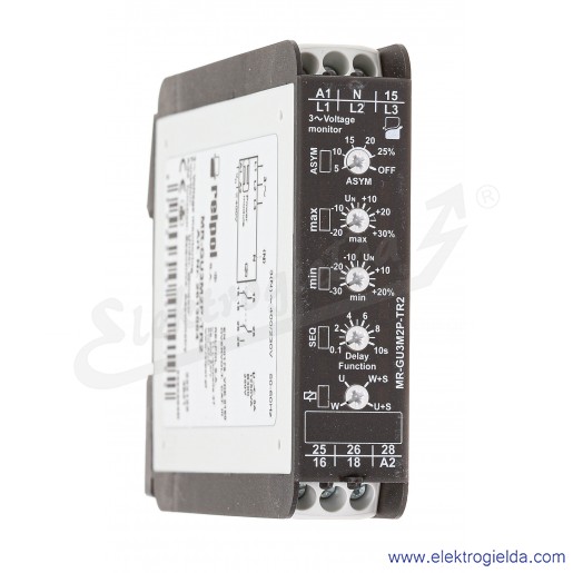 Przekaźnik nadzorczy 2613064 MR-GU3M2P-TR2 kontrola napięcia 3-fazy AC, 2P 250VAC