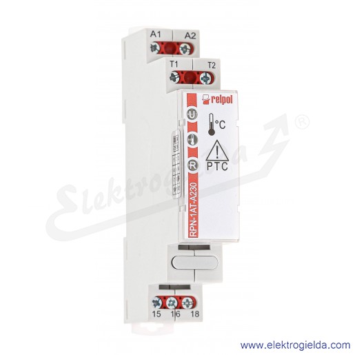 Przekaźnik nadzorczy 865143 RPN-1AT-A230 temperatury silnika z funkcja pamięci błędu z samoczynnym resetem, maks. 6 czujników PT