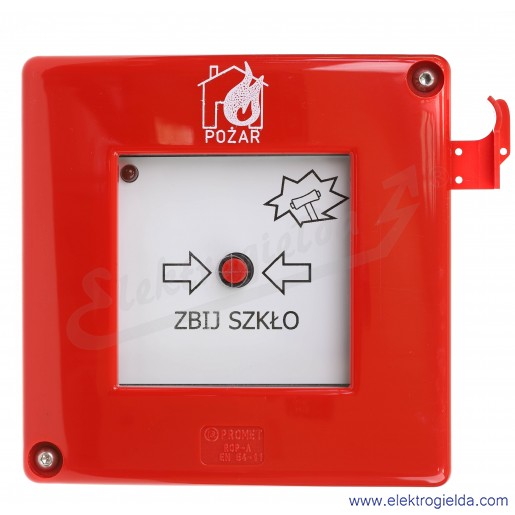Ręczny ostrzegacz pożarowy W0-ROP-A M1/2K XY CB 0 ROP-A M1/2K XY 24VAC/DC-230VAC CB 0 z młoteczkiem 1xLED czerwona migająca