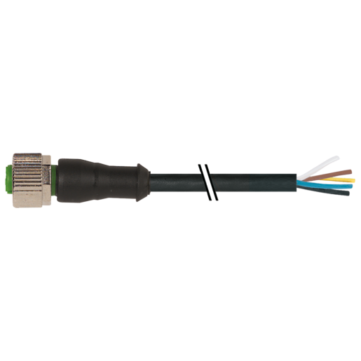 Kabel z gniazdem 7000-12241-6251000, M12, prosty, 10m, 5P, PUR/PVC-JB z wolnym końcem przewodów