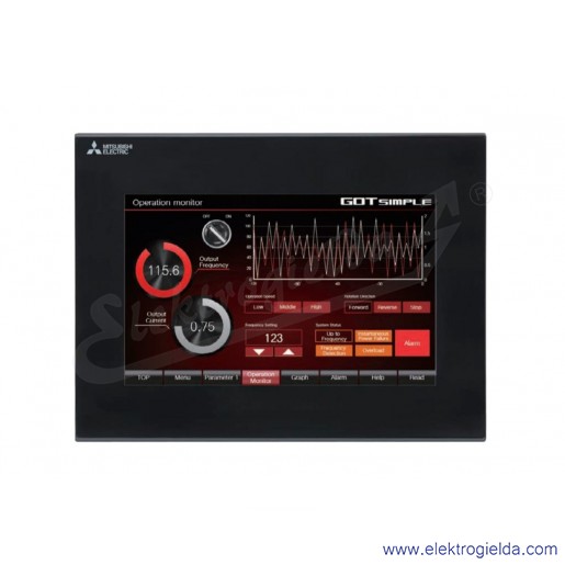 Panel HMI 584883 GS2107-WTBD-N GOT Simple 7" wyświetlacz TFT, 24VDC, WVGA, 65 tysięcy kolorów, RS-422/485;RS-232;USB;Eth;SD, cza