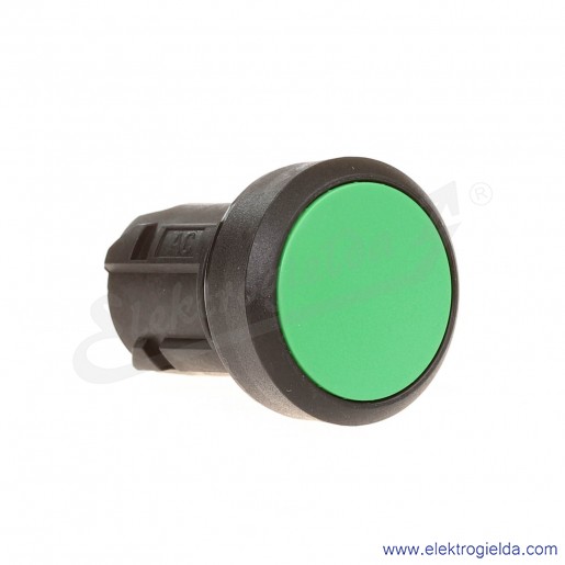 Napęd przycisku 3SU1000-0AB40-0AA0  22mm, okrągły z tworzywa, zielony płaski, z samopowrotem
