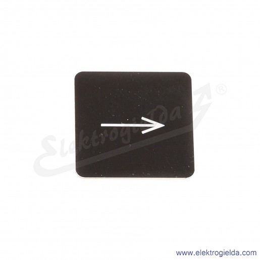 Etykieta samoprzylepna 3SB3903-1NA 3SB3, 27x27mm, z symbolem "STRZAŁKA W PRAWO", czarna z białym znakiem