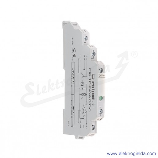 Przekaźnik interfejsowy wąskoprofilowy PI6-1P-24VAC/DC z wyjściem ...