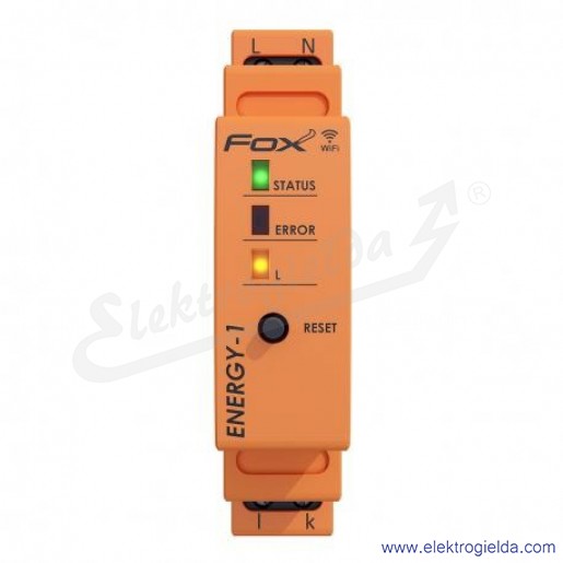 Monitor licznik zużycia energi WI-MEF-1-40  FOX 1 fazowy 40A Wi-Fi Energy 1