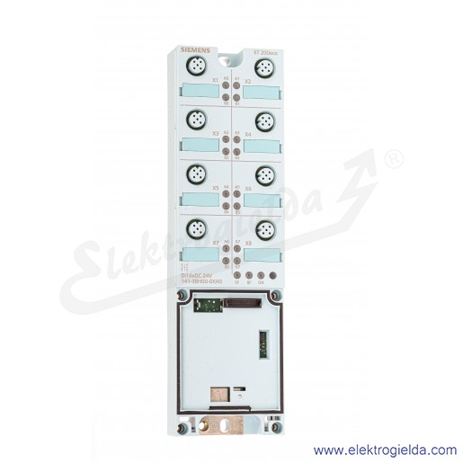 Moduł rozszerzeń 6ES7141-3BH00-0XA0 SIMATIC DP, moduł podstawowy BM141 ET 200ECO: 16 wejść cyfrowych 24VDC, 8 X M12, IP67