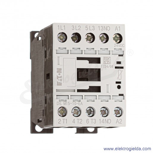 Stycznik DILM15-10-EA(24VDC) 3P+1NO 7,5kW 15A Us 24VDC