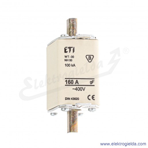 Wkładka bezpiecznikowa nożowa, WT00, 160A, gF