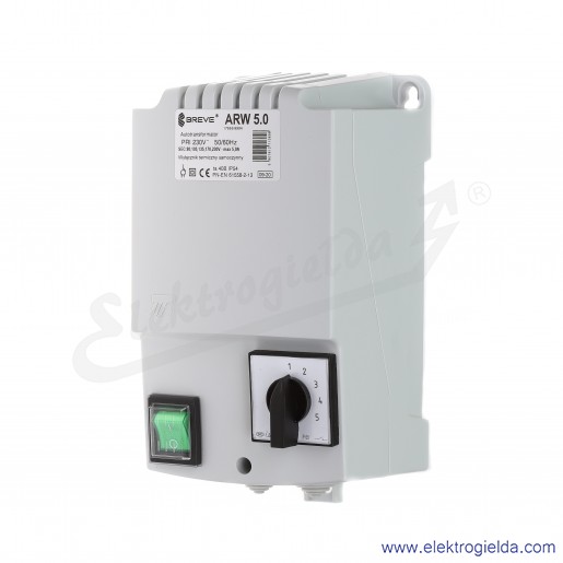 Regulator autotransformatorowy ARW 5.0 - 5A 230VAC, 5-stopniowa regulacja 