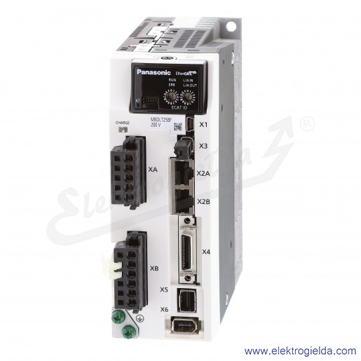 Serwonapęd MBDLT25BF MINAS A6B z interfejsem  EtherCAT, z funkcją bezpieczeństwa STO, 400W, 1/3x200VAC