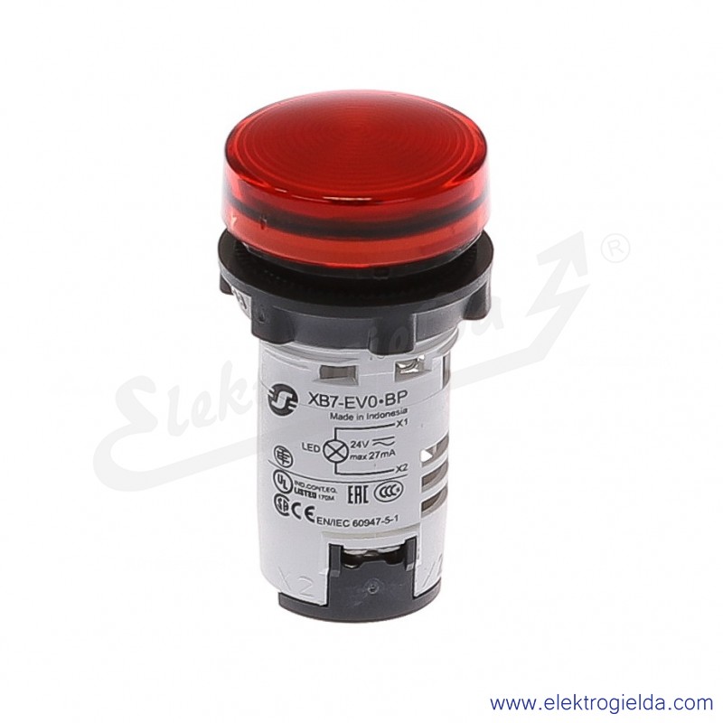 Lampka sygnalizacyjna _XB7EV04BP 24VAC/DC czerwona LED