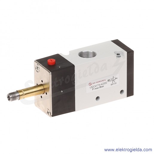 Zawór rozdzielający 3/2 G3/8 monostabilny, steriwanie elektromagnetyczne, bez cewki V52C417A-A2000