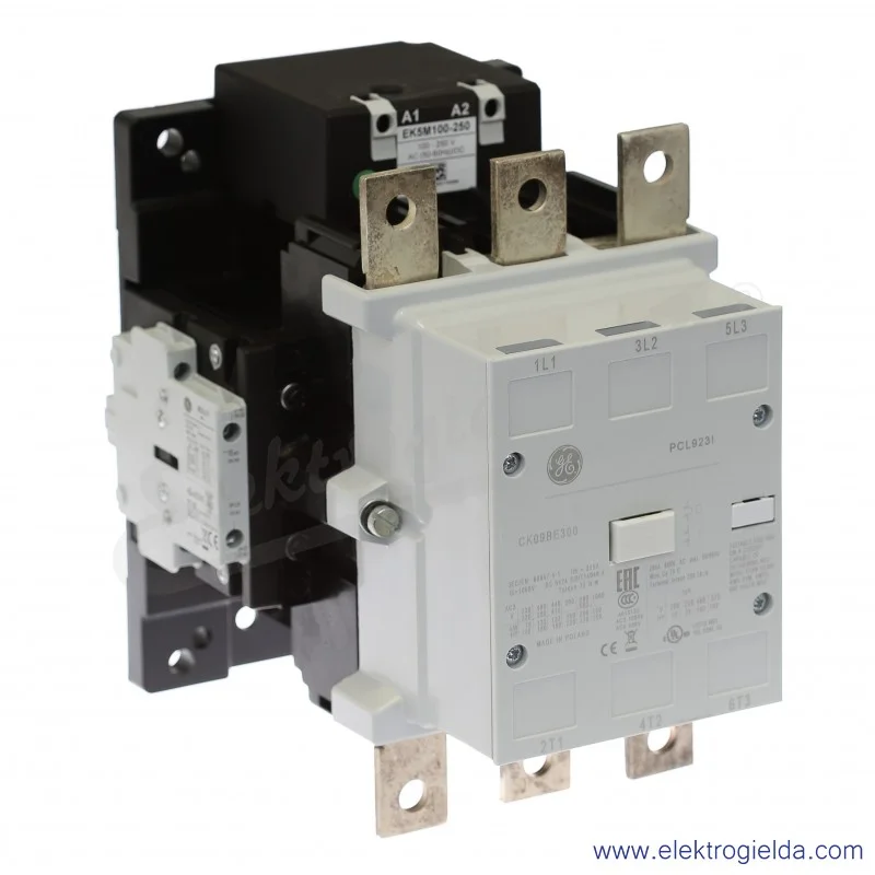 Stycznik CK09BE311W100-250 100-250V AC/DC 50/60 HZ, 1NO+1NC, 132KW/400V AC-3, 315A AC-1, 3-polowy