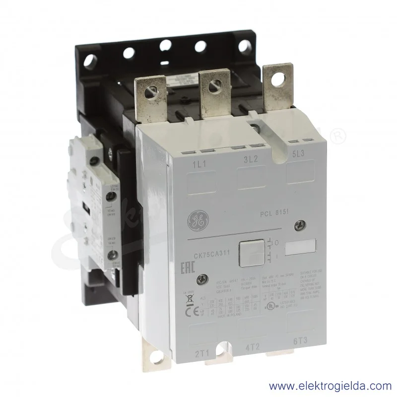 Stycznik CK75CA311N 230V AC 50/60 HZ, 75KW/400V AC-3, 250A AC-1, 3-polowy