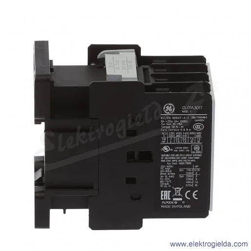 Stycznik CL01A301T1 24V AC 50/60 HZ, 1NC, 5.5KW/400V AC-3, 25A AC-1, 3-polowy
