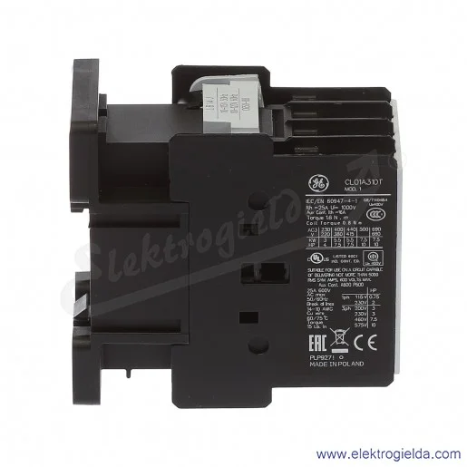 Stycznik CL01A310T1 24V AC 50/60 HZ, 1NO, 5.5KW/400V AC-3, 25A AC-1, 3-polowy