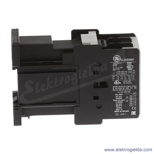 Stycznik CL25D300TN 220V DC, 11KW/400V AC-3, 45A AC-1, 3-polow