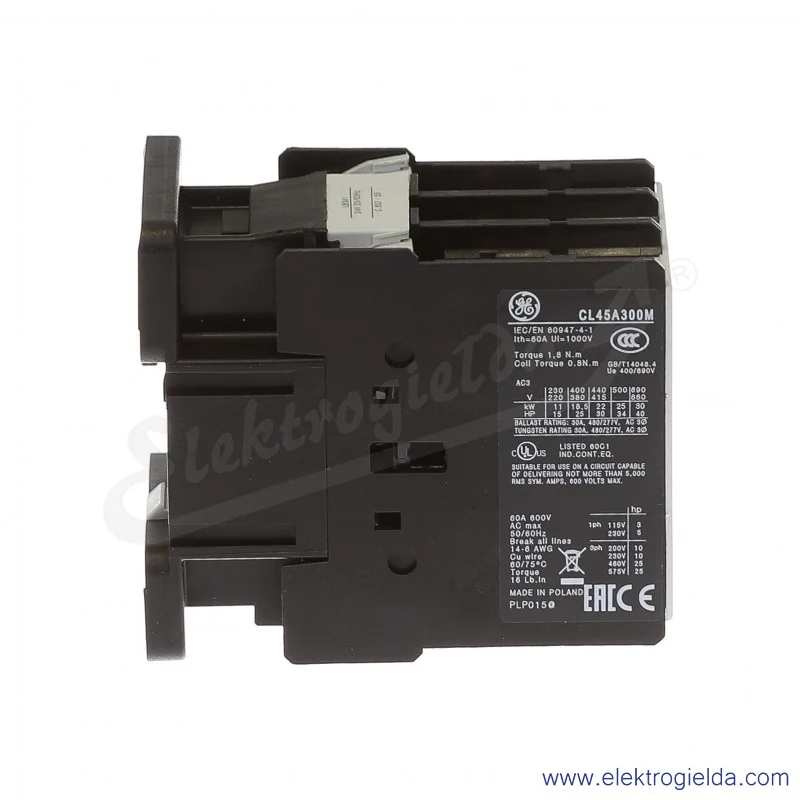 Stycznik CL45A300M1 24V AC 50/60 HZ, 18.5KW/400V AC-3, 60A AC-1, 3-polowy