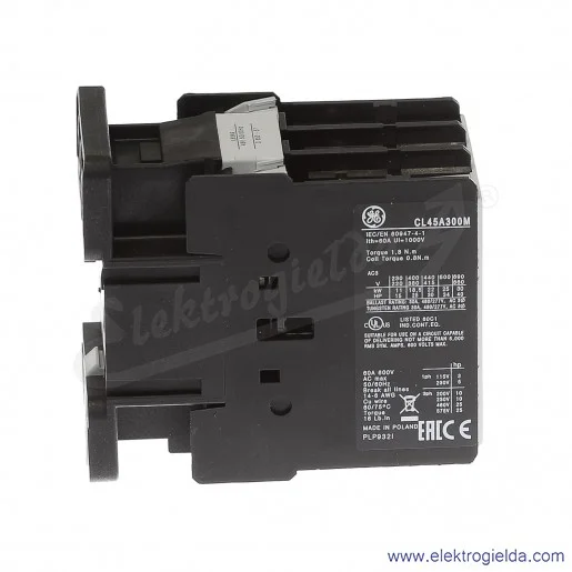 Stycznik CL45A300M9 48V AC 50/60 HZ, 18.5KW/400V AC-3, 60A AC-1, 3-polowy