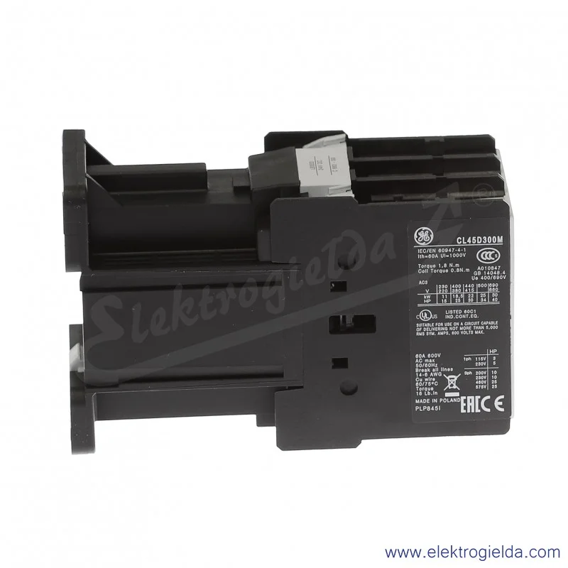 Stycznik CL45D300MD 24V DC, 18.5KW/400V AC-3, 60A AC-1, 3-polowy