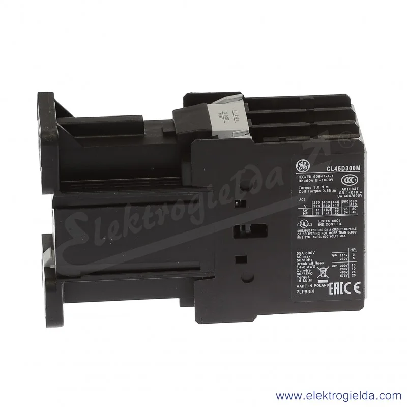 Stycznik CL45D300MN 220V DC, 18.5KW/400V AC-3, 60A AC-1, 3-polowy
