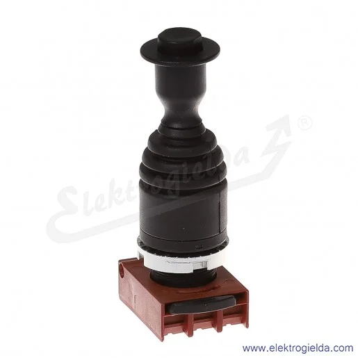 Joystick P9XMB2T czarny z ramką montażową okrągły 3 położeniowy samopowrotny z blokadą
