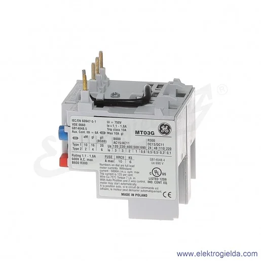 Przekaźnik termiczny MT03G 1.1...1.6 A Przekaźnik termiczny MT03G 1.1...1.6 A