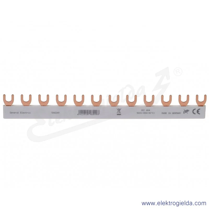 Szyna podłączeniowa 12x1P widełkowa izolowana 10mm