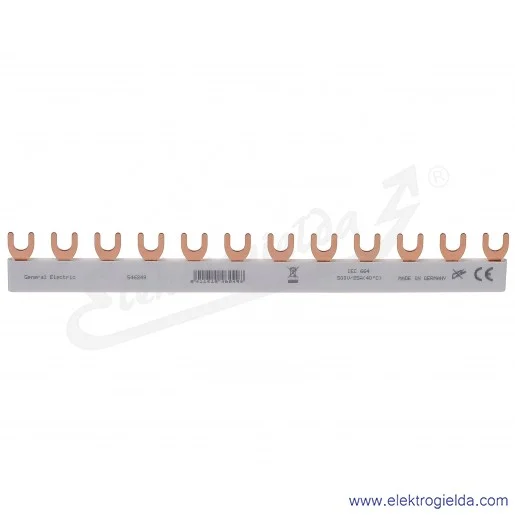Szyna podłączeniowa 12x1P widełkowa izolowana 10mm