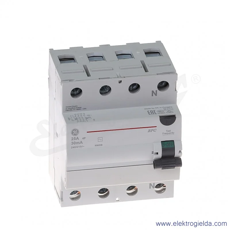 Wyłącznik różnicowoprądowy BPC425/030 4P 25A 0,03A typ AC