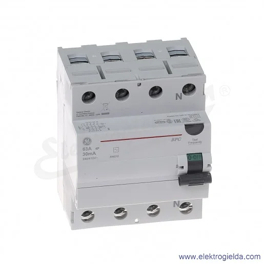 Wyłącznik różnicowoprądowy BPC463/030 4P 63A 0,03A typ AC