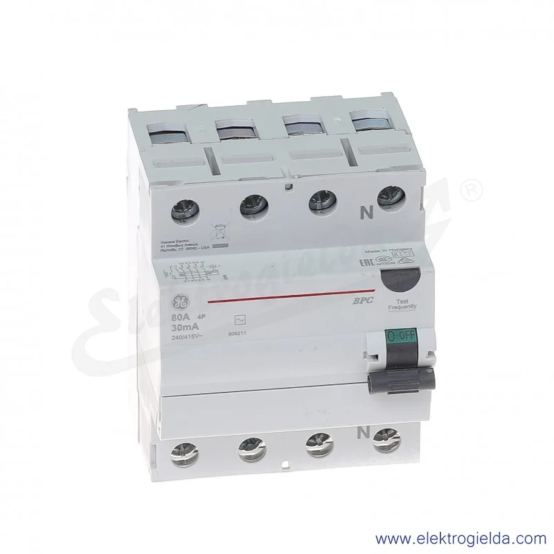 Wyłącznik różnicowoprądowy BPC480/030 4P 80A 0,03A typ AC