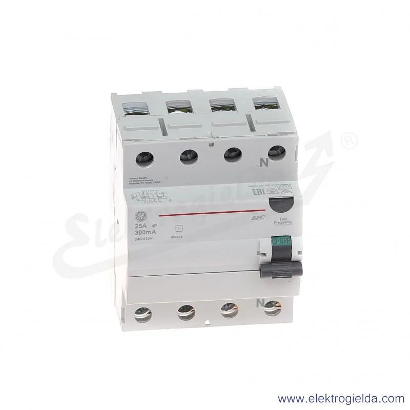 Wyłącznik różnicowoprądowy BPC425/300 4P 25A 0,3A typ AC
