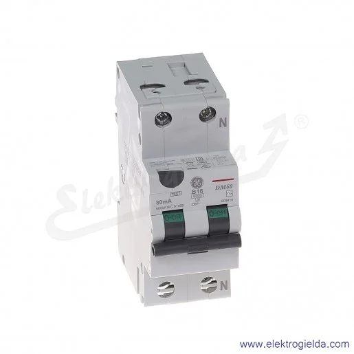 Wyłącznik różnicowo-nadprądowy DM60B16/030 2P 16A B 0,03A typ AC